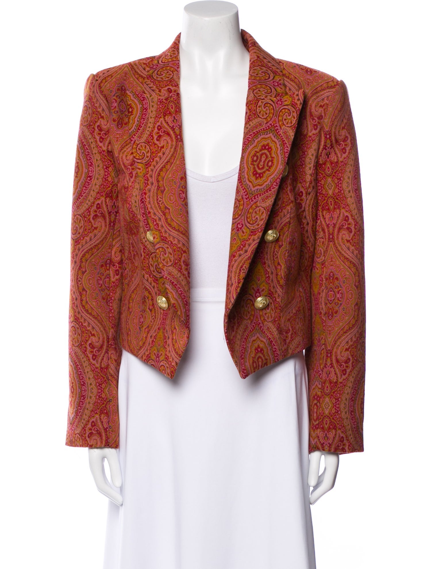 L'Agence Paisley Print Evening Jacket