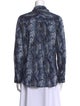 L'Agence Animal Print Long Sleeve Button-Up Top