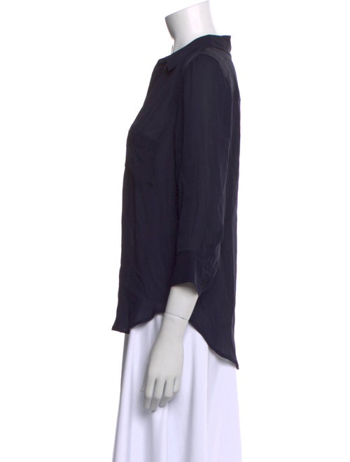 L'Agence Silk Three-Quarter Sleeve Blouse