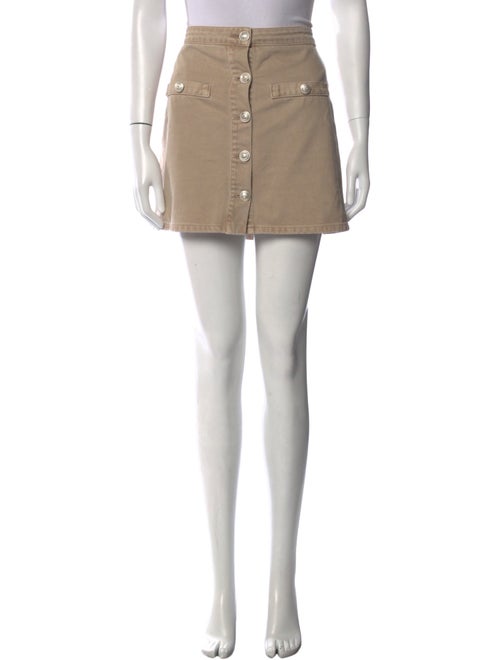 L'Agence Bow Accents Mini Skirt