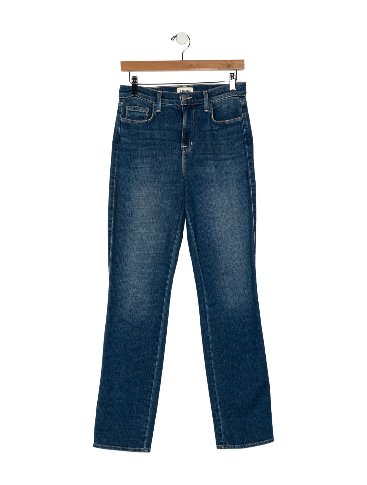 L'Agence Mid-Rise Straight Leg Jeans