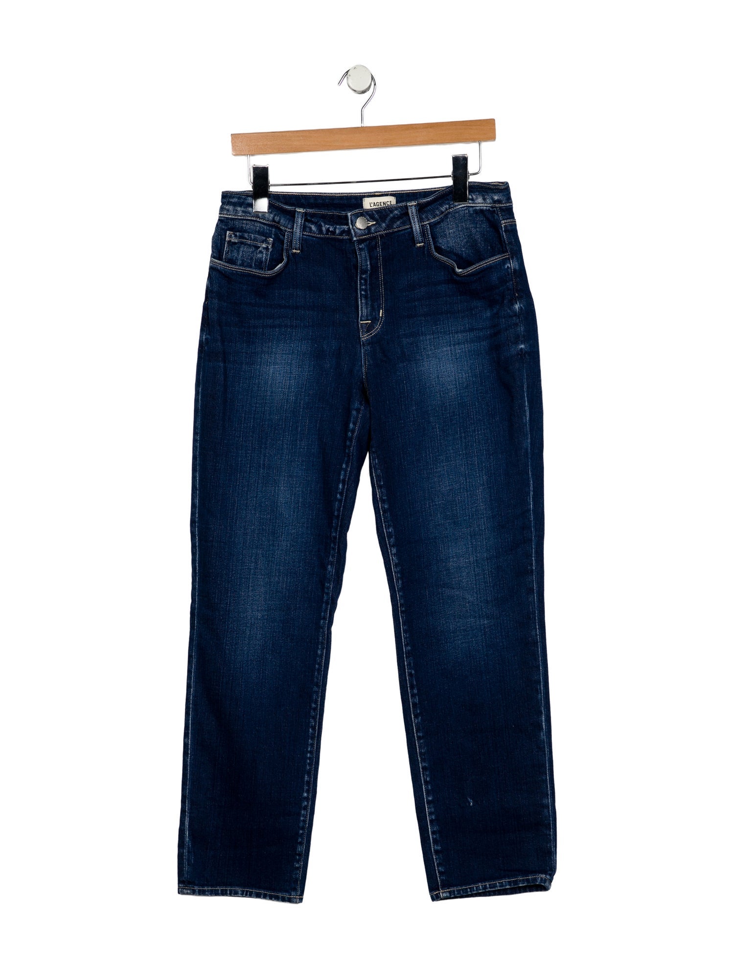 L'Agence Mid-Rise Straight Leg Jeans