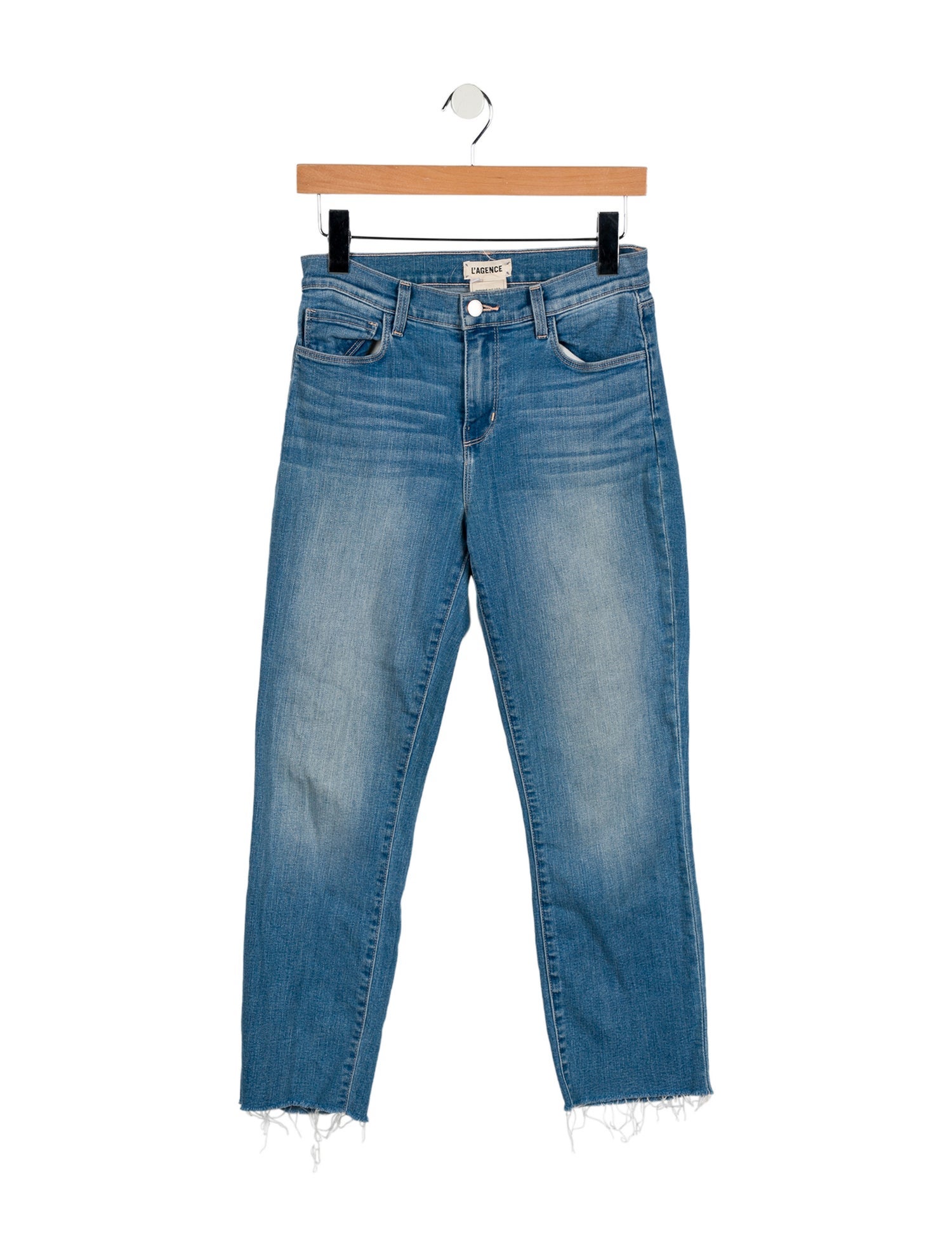 L'Agence Mid-Rise Straight Leg Jeans