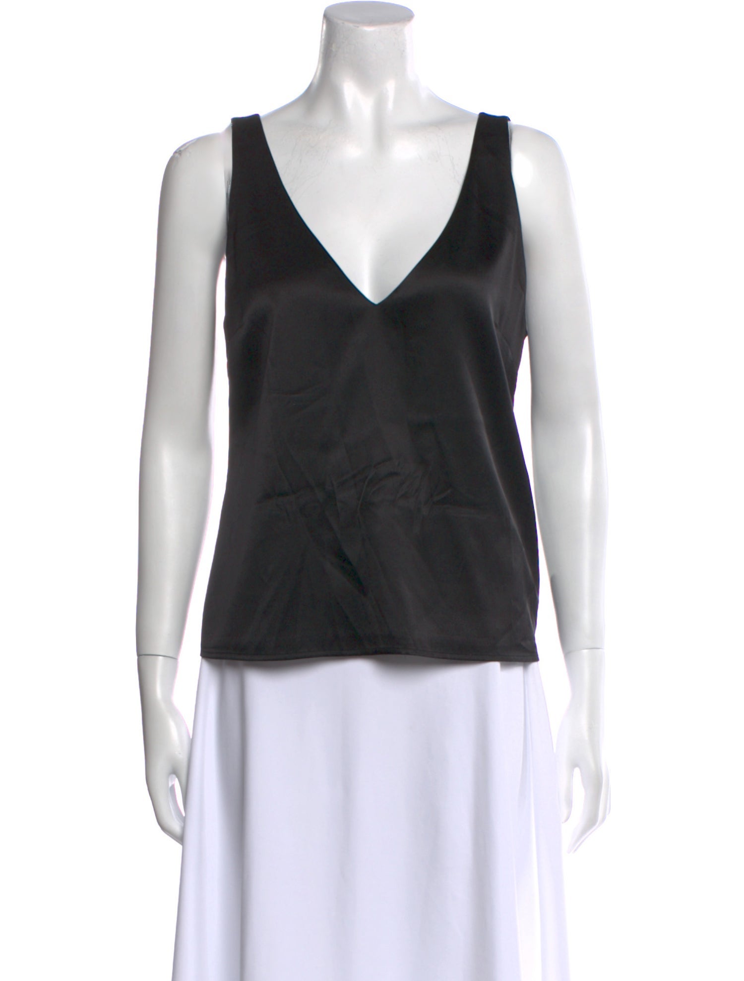 L'Agence Silk V-Neck Top