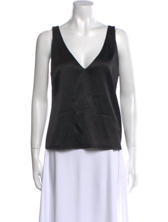 L'Agence Silk V-Neck Top