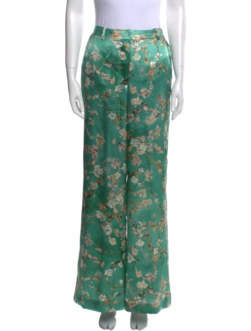 L'Agence Silk Wide Leg Pants