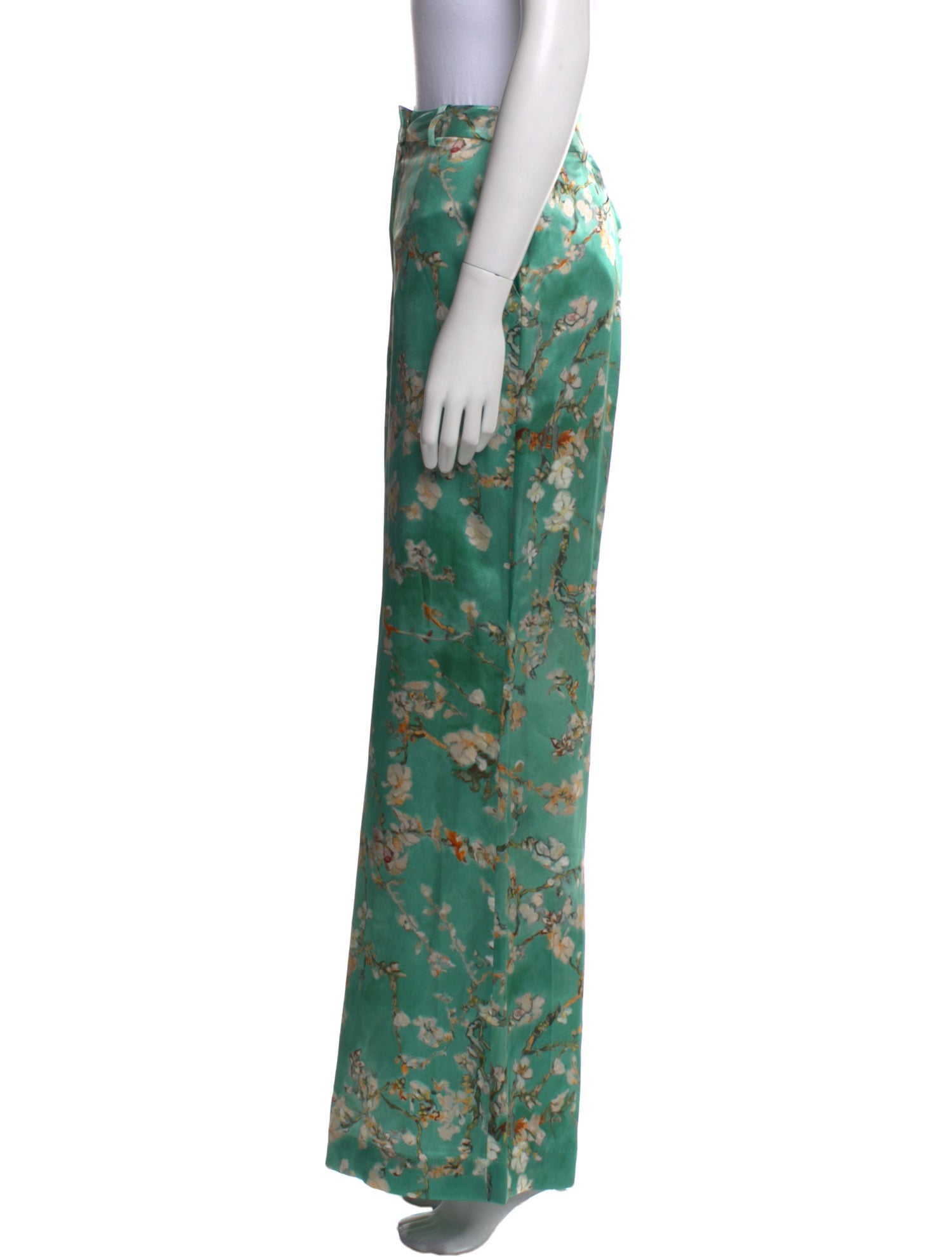 L'Agence Silk Wide Leg Pants