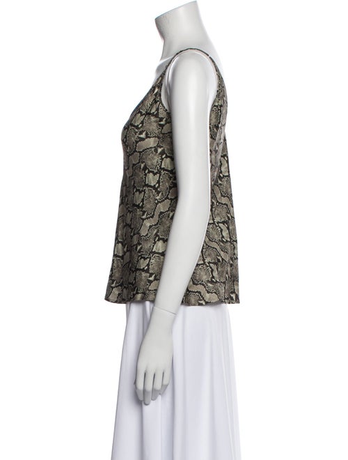 L'Agence Printed Scoop Neck Top