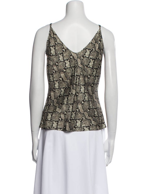 L'Agence Printed Scoop Neck Top