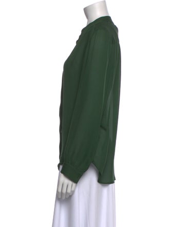 L'Agence Silk V-Neck Blouse