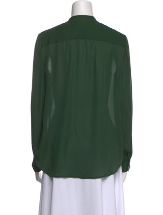 L'Agence Silk V-Neck Blouse