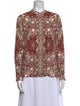 L'Agence Silk Floral Print Blouse