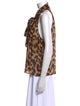 L'Agence Silk Animal Print Top