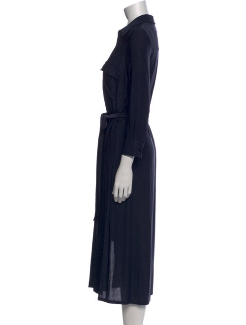 L'Agence V-Neck Midi Length Dress