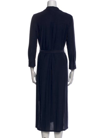 L'Agence V-Neck Midi Length Dress