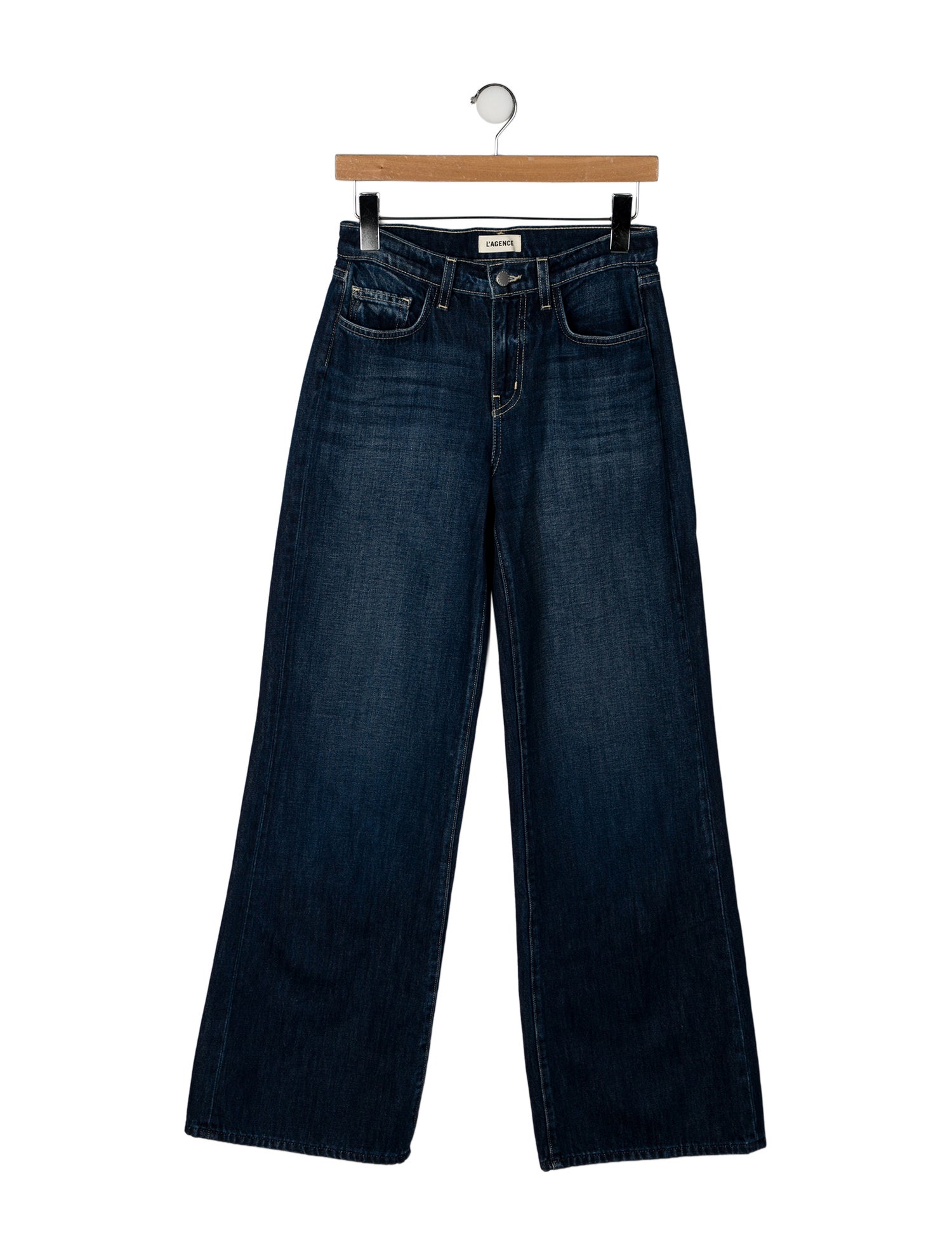L'Agence Mid-Rise Wide Leg Jeans