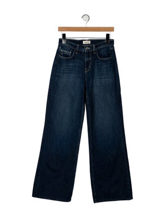 L'Agence Mid-Rise Wide Leg Jeans