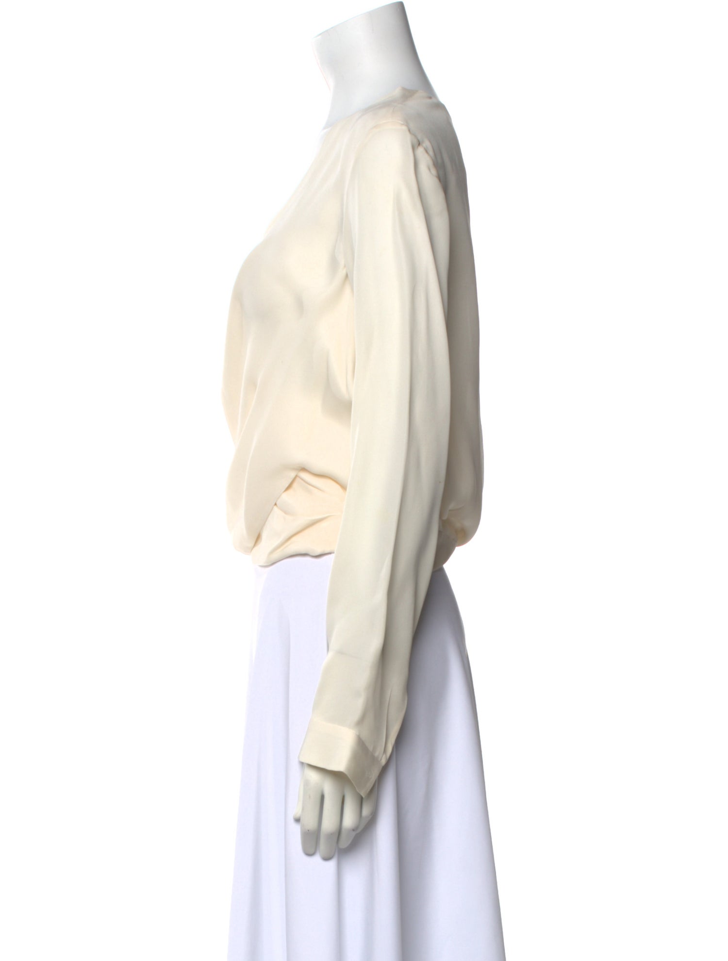 L'Agence Silk Cowl Neck Blouse
