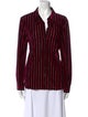 L'Agence Striped Long Sleeve Button-Up Top