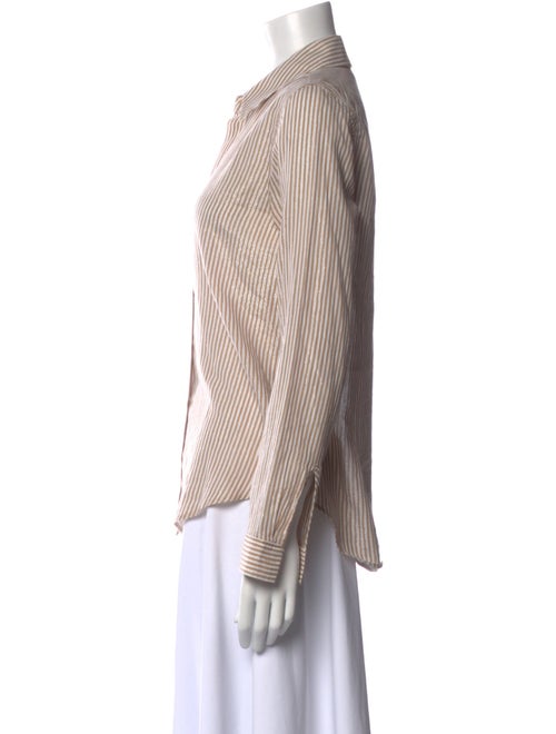 L'Agence Striped Long Sleeve Button-Up Top