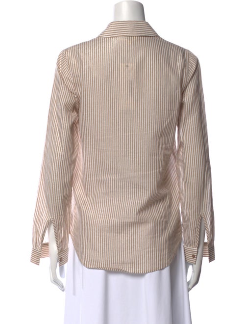 L'Agence Striped Long Sleeve Button-Up Top