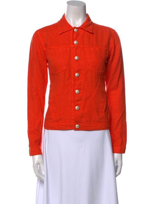 L'Agence Linen Long Sleeve Button-Up Top