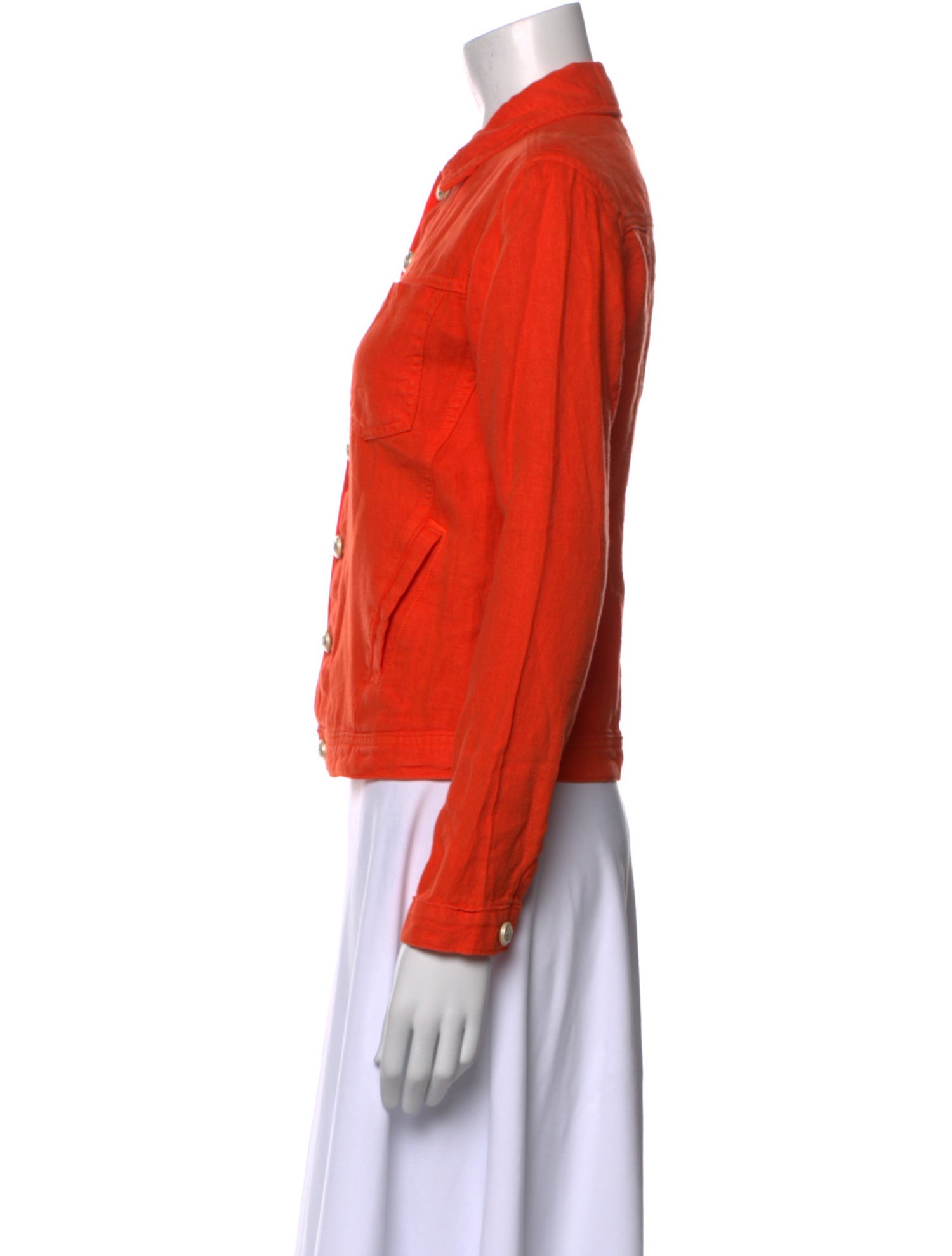 L'Agence Linen Long Sleeve Button-Up Top