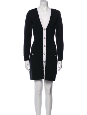 L'Agence V-Neck Mini Dress