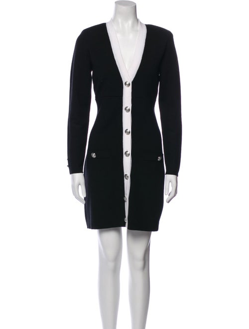 L'Agence V-Neck Mini Dress