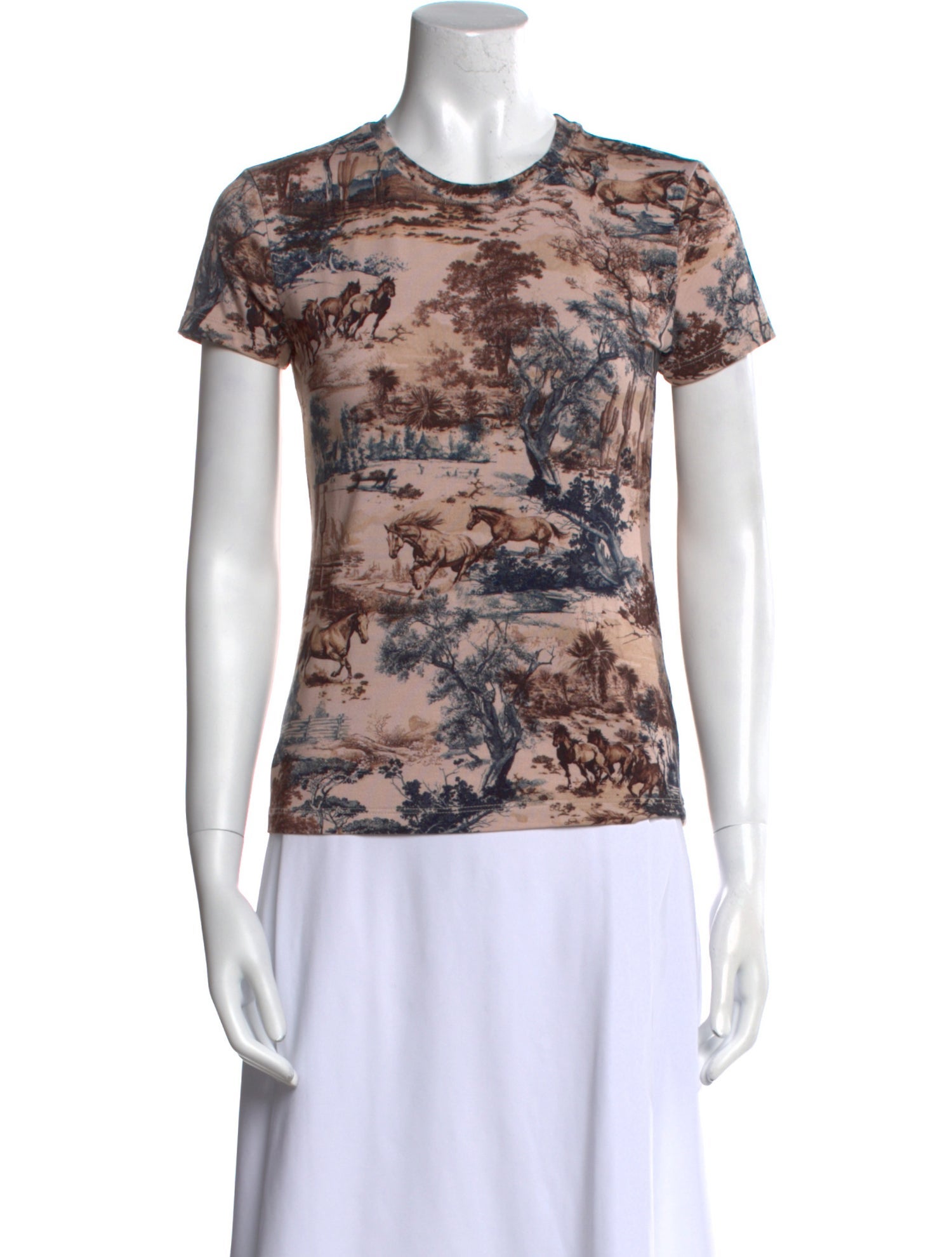 L'Agence Silk Printed T-Shirt w/ Tags
