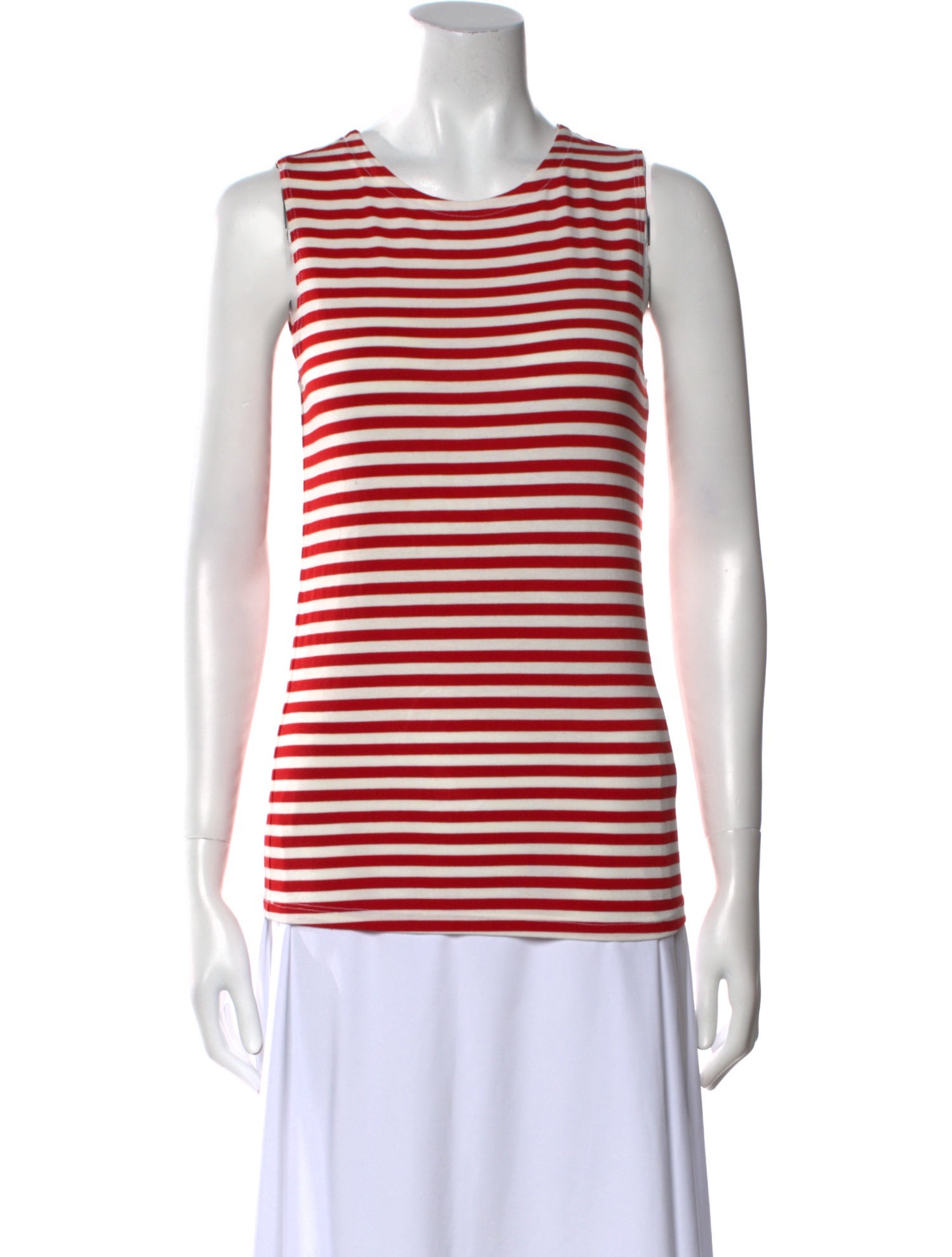 L'Agence Striped Crew Neck Top