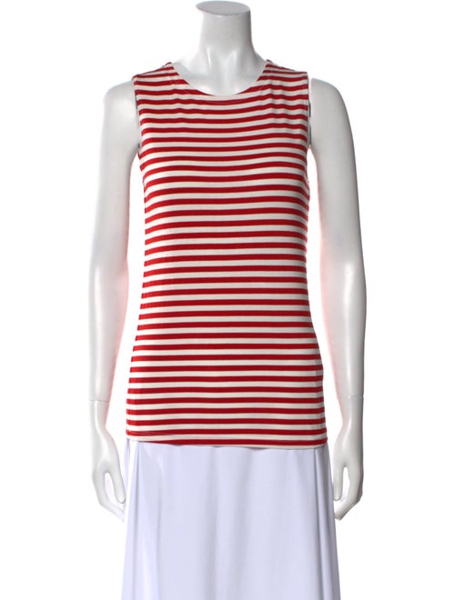L'Agence Striped Crew Neck Top