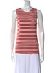 L'Agence Striped Crew Neck Top
