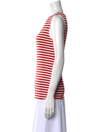 L'Agence Striped Crew Neck Top