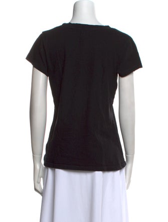 L'Agence Scoop Neck Short Sleeve T-Shirt