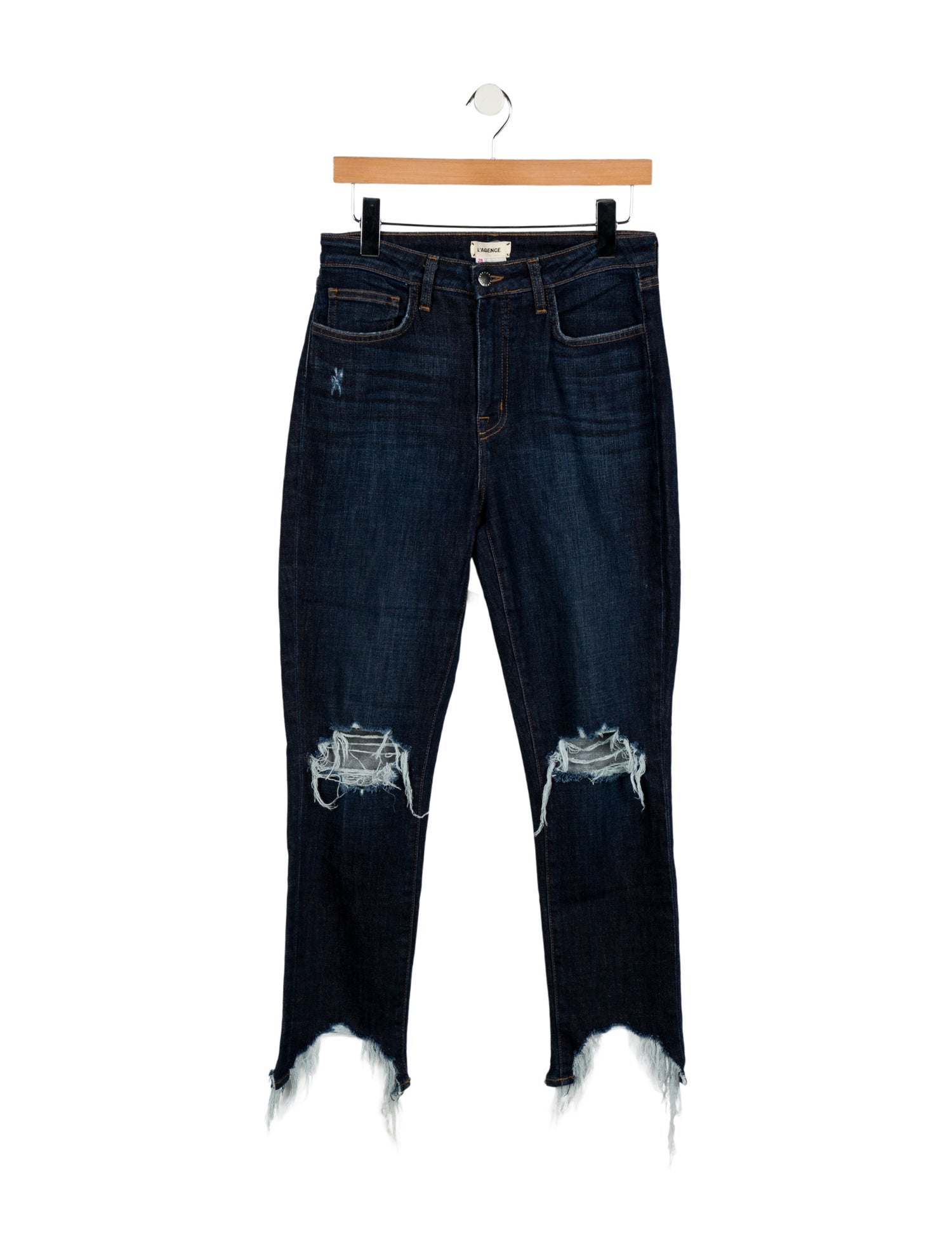 L'Agence Mid-Rise Straight Leg Jeans
