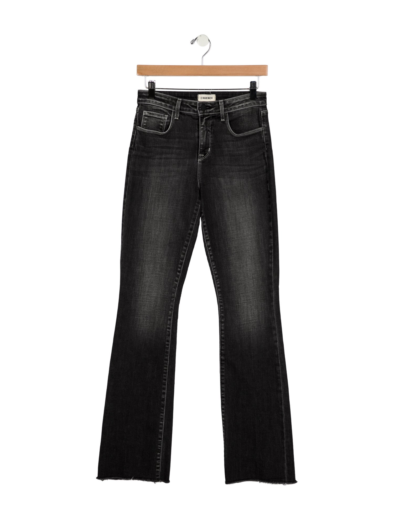 L'Agence Mid-Rise Straight Leg Jeans