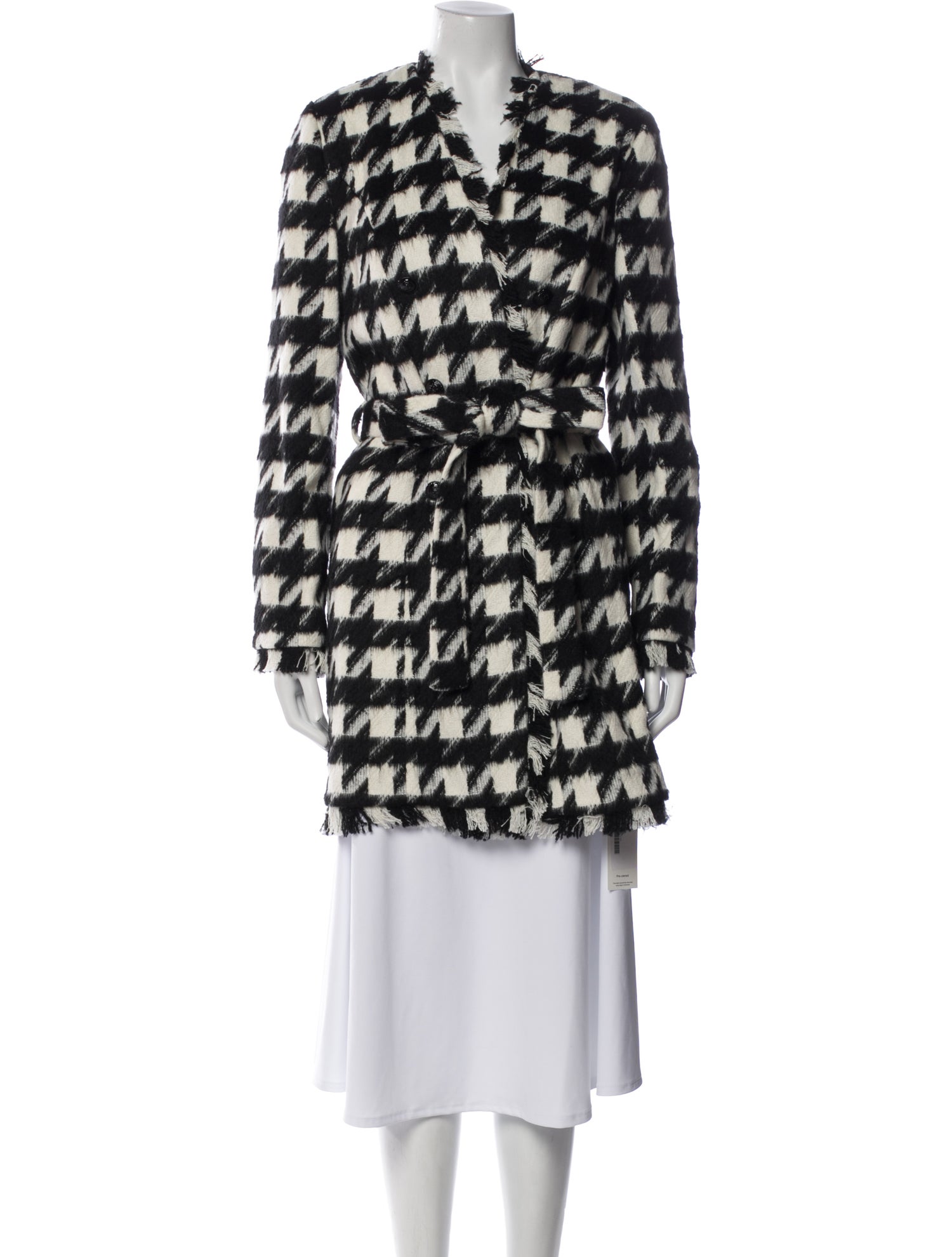 L'Agence Houndstooth Print Coat w/ Tags