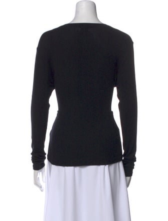 L'Agence V-Neck Long Sleeve Top