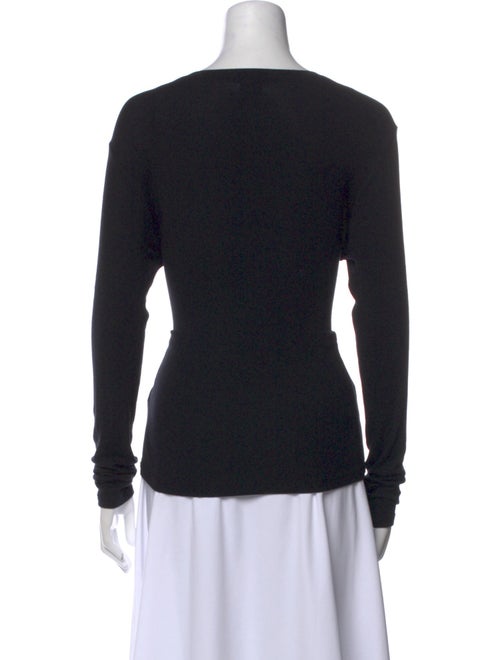 L'Agence V-Neck Long Sleeve Top