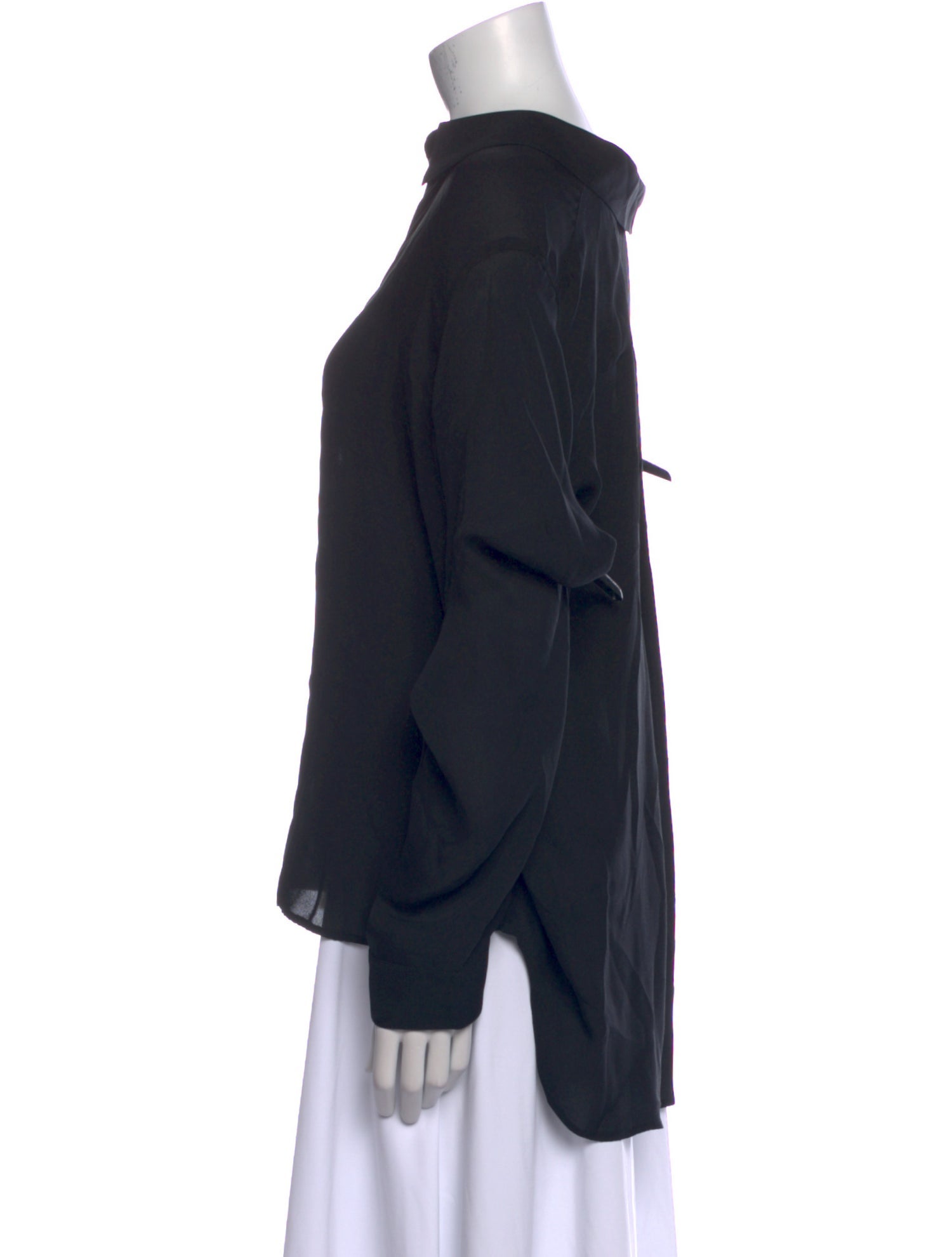 L'Agence Silk V-Neck Blouse