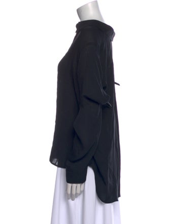 L'Agence Silk V-Neck Blouse