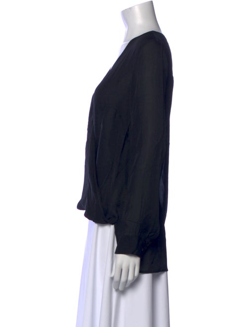 L'Agence Silk V-Neck Blouse