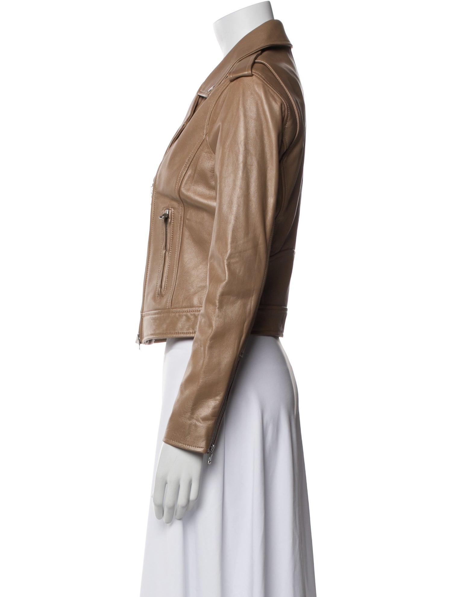 L'Agence Lamb Leather Biker Jacket