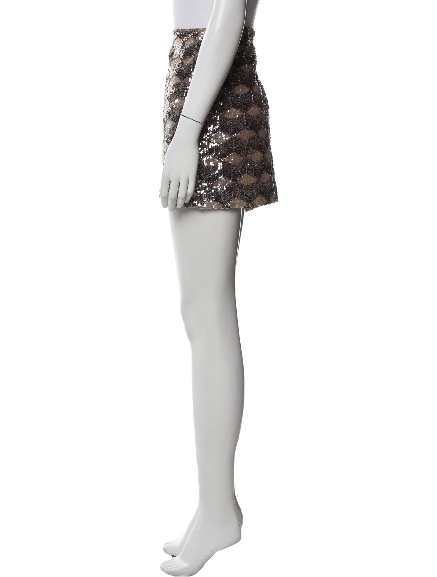 L'Agence Sequin Embellishments Mini Skirt w/ Tags