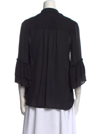 L'Agence Silk V-Neck Blouse