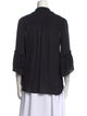 L'Agence Silk V-Neck Blouse