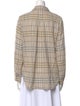 L'Agence Plaid Print Long Sleeve Button-Up Top