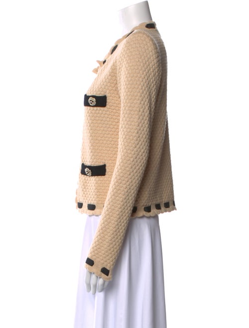 L'Agence Colorblock Pattern Open Front Sweater