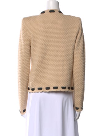 L'Agence Colorblock Pattern Open Front Sweater